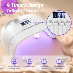 LadyMisty LCD display and timer controls making precise curing simple and visible