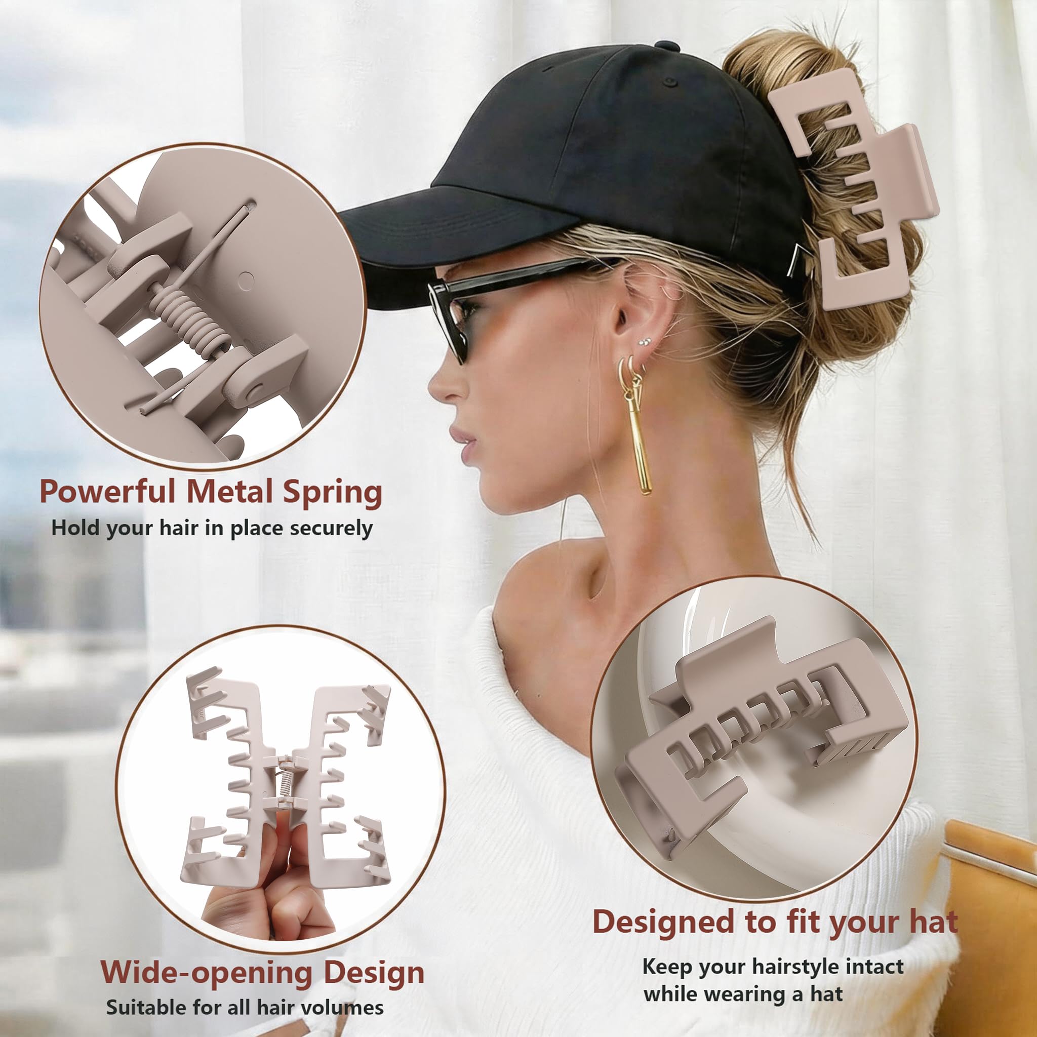 Lahnie clip inserted through a baseball cap back showing comfortable fit and no pinching benefit