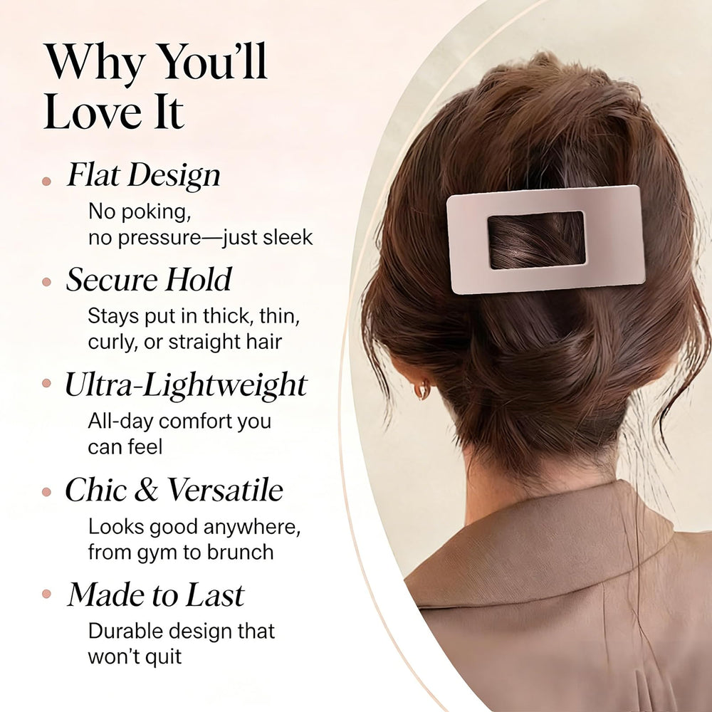 Lahnie clip used in half-up hairstyle showing secure hold and stylish result benefit