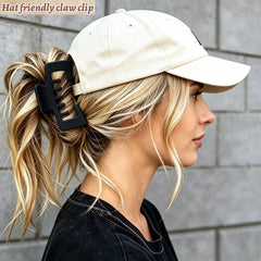 Lahnie clips styled with different hats showing versatility and outfit coordination benefit