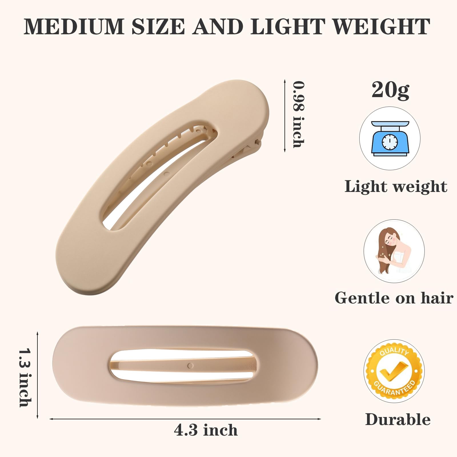 Lahnie clip matte texture close-up highlighting smooth finish benefit