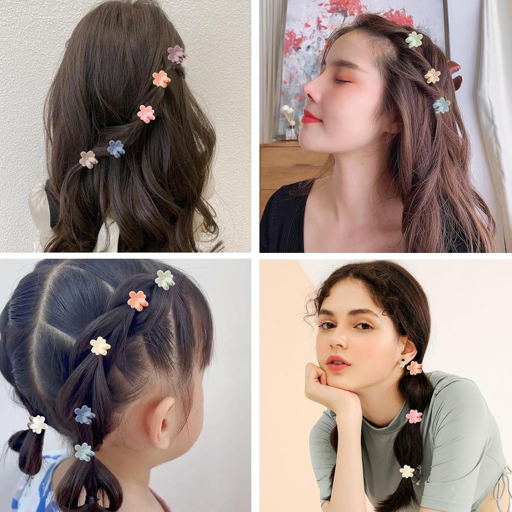 Lahnie clips used at a birthday party creating playful, coordinated hairstyles