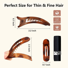 Lahnie side profile of black clip open, easy one-hand use benefit