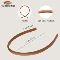Lahnie single headband profile next to ruler demonstrating thin 1cm width and lightweight fit