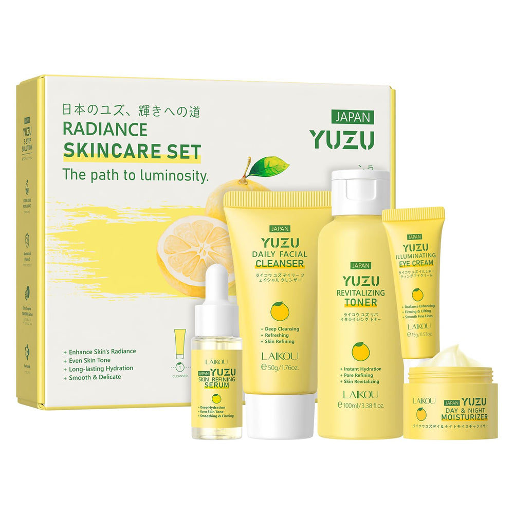 LAIKOU YUZU front packaging showing five-piece kit and benefits