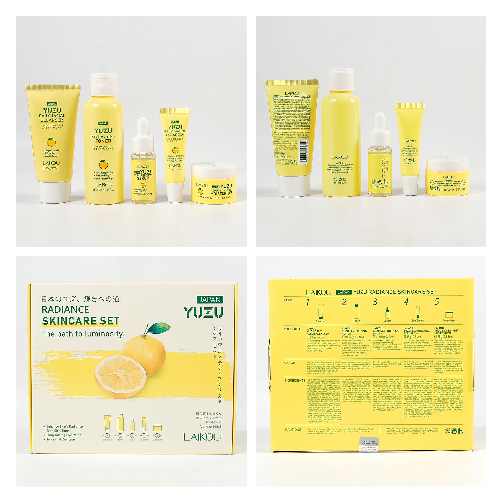 LAIKOU YUZU kit held in hand to show travel-friendly size