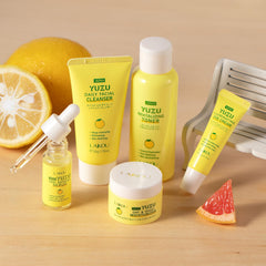 LAIKOU YUZU set styled on bathroom vanity for daily routine
