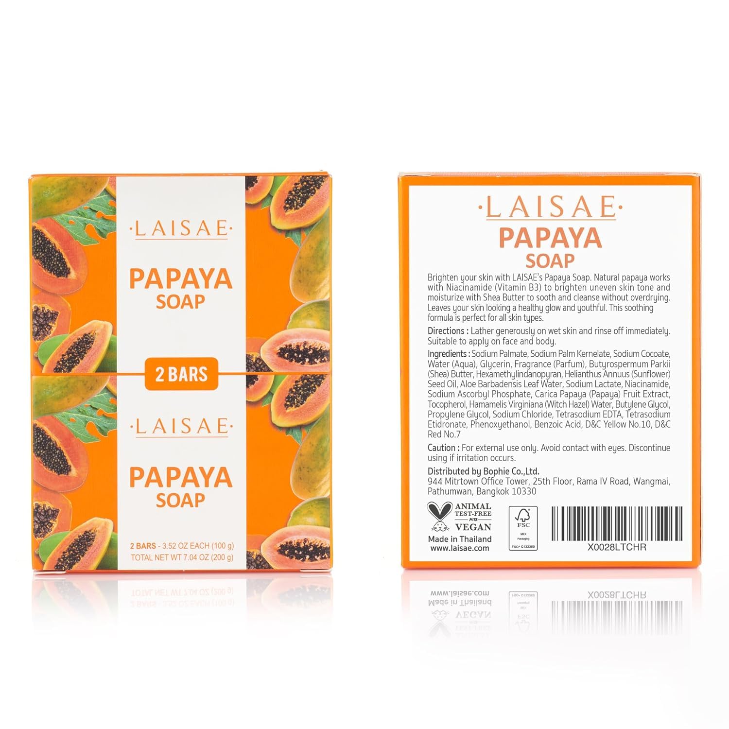 LAISAE detailed label close-up highlighting niacinamide and ingredient list