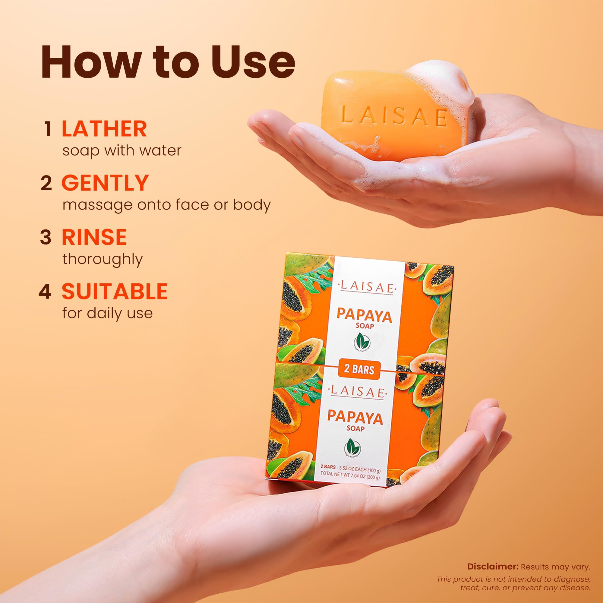 LAISAE soap beside towel demonstrating post-wash softness and hydration