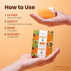 LAISAE soap beside towel demonstrating post-wash softness and hydration