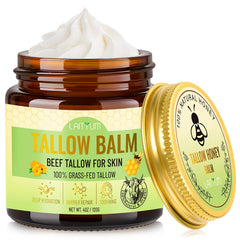 LAITYUM label close-up highlighting ingredient list and organic tallow focus