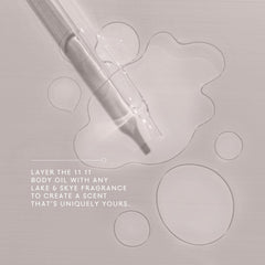 Lake & Skye oil texture in palm demonstrating lightweight absorption benefit