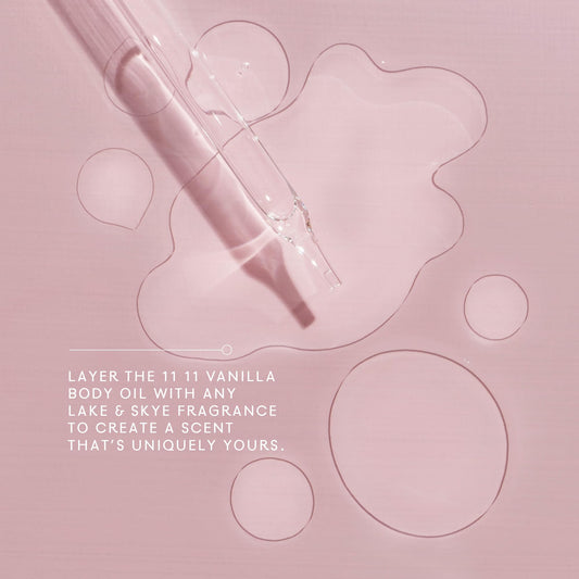 Lake & Skye oil texture close-up highlighting lightweight absorption benefit