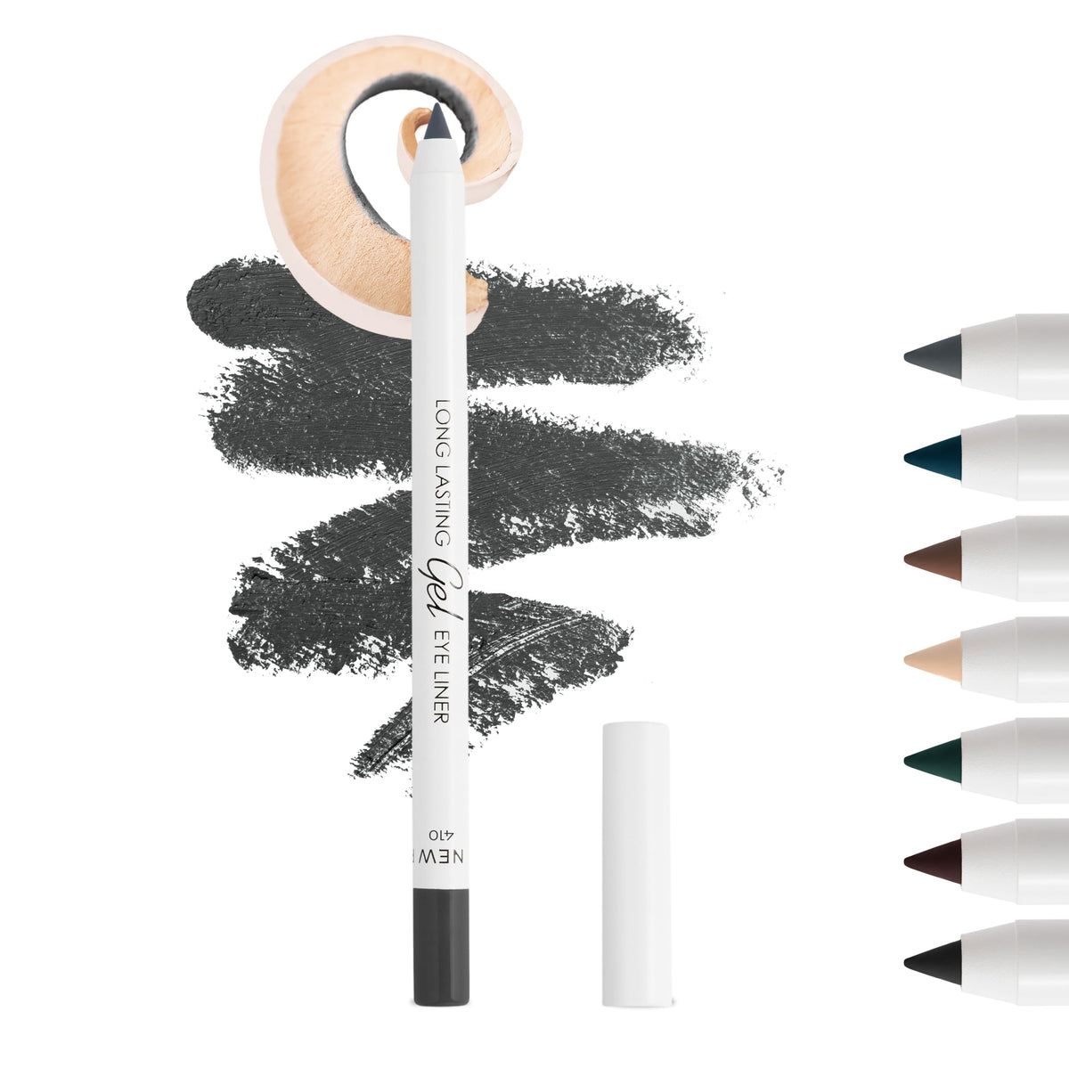 Lamel front packaging of charcoal grey gel eyeliner showing brand and shade