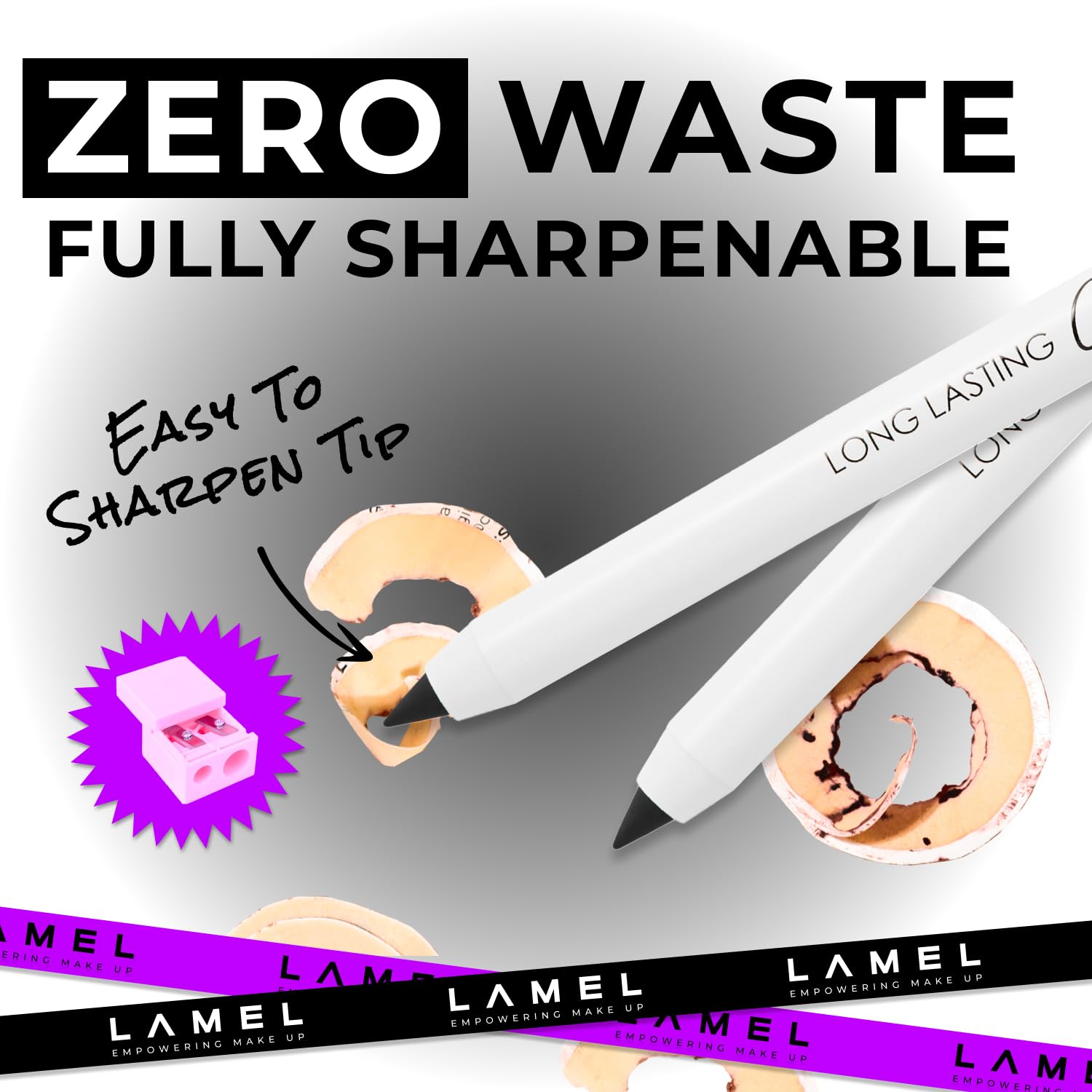 Lamel eyeliner held in hand showing size and portability benefit