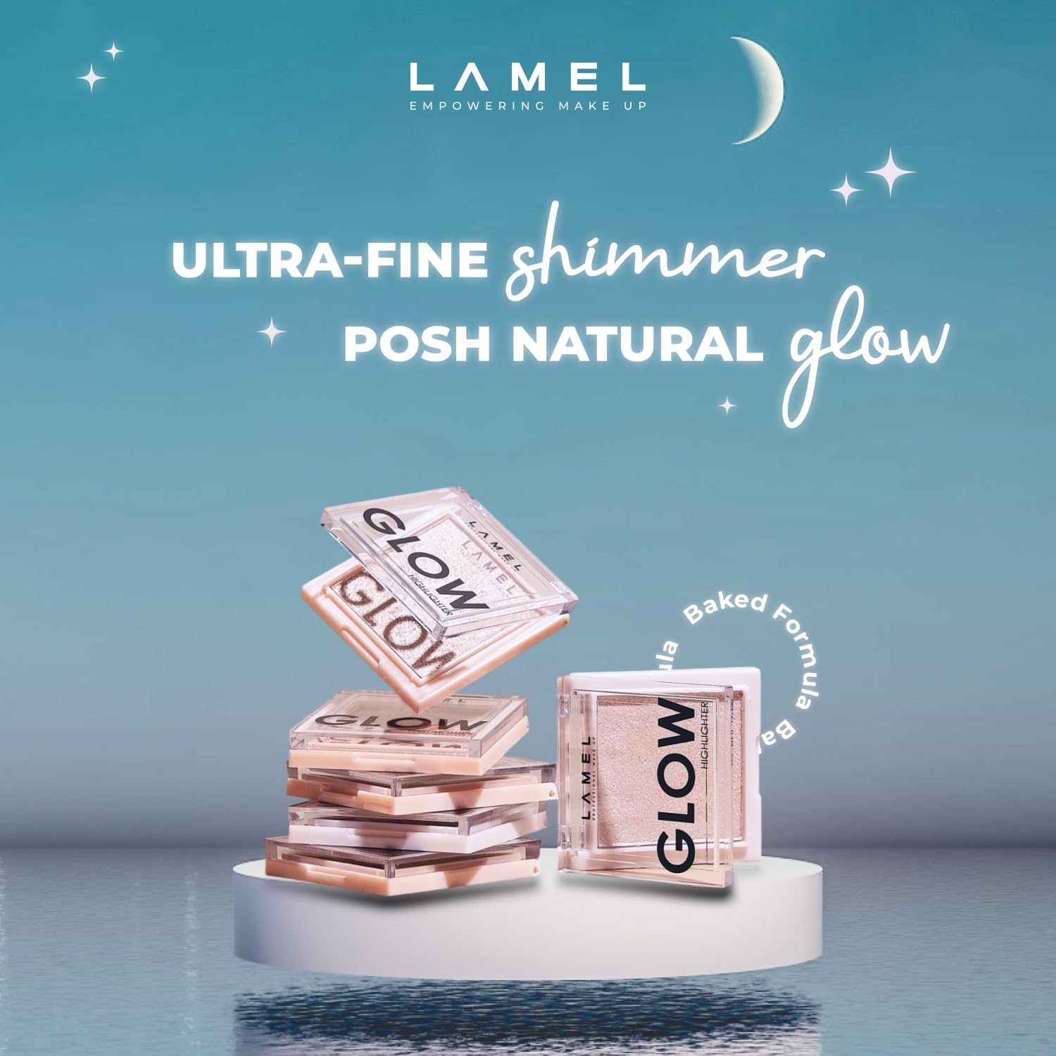 LAMEL shade 401 Luna swatch on arm showing vibrant luminous payoff
