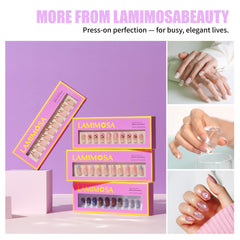 LAMIMOSA lifestyle shot of hands at event wearing Majorelle blue, polished look