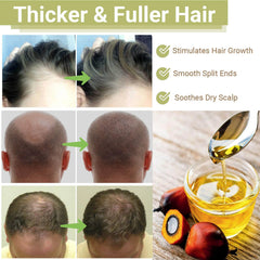 Lampolar applied to hair during treatment illustrating smoother, shinier strands