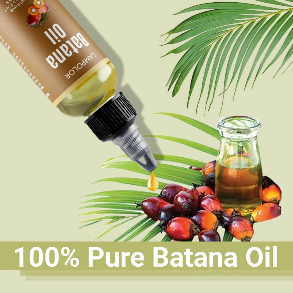 Lampolar oil pouring from bottle demonstrating rich texture and easy application