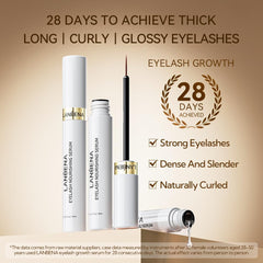 LANBENA before and after lashes showing visible length benefit