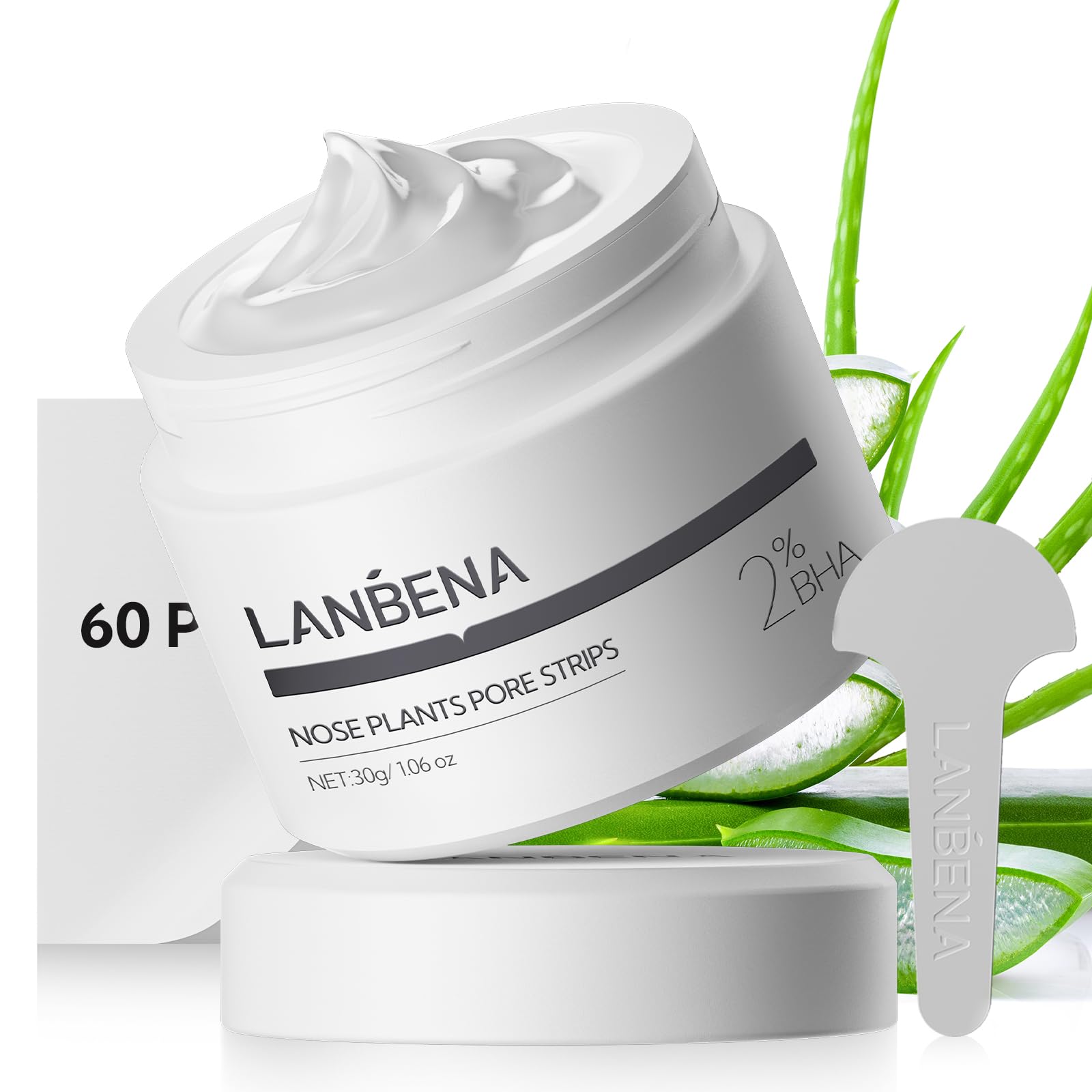 LANBENA front packaging showing nose strips and benefits