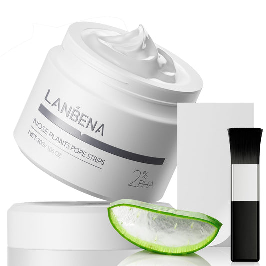 LANBENA front packaging of nose strips showing product quantity and benefit