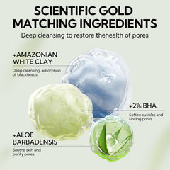 LANBENA mask being applied step-by-step for effective pore cleansing