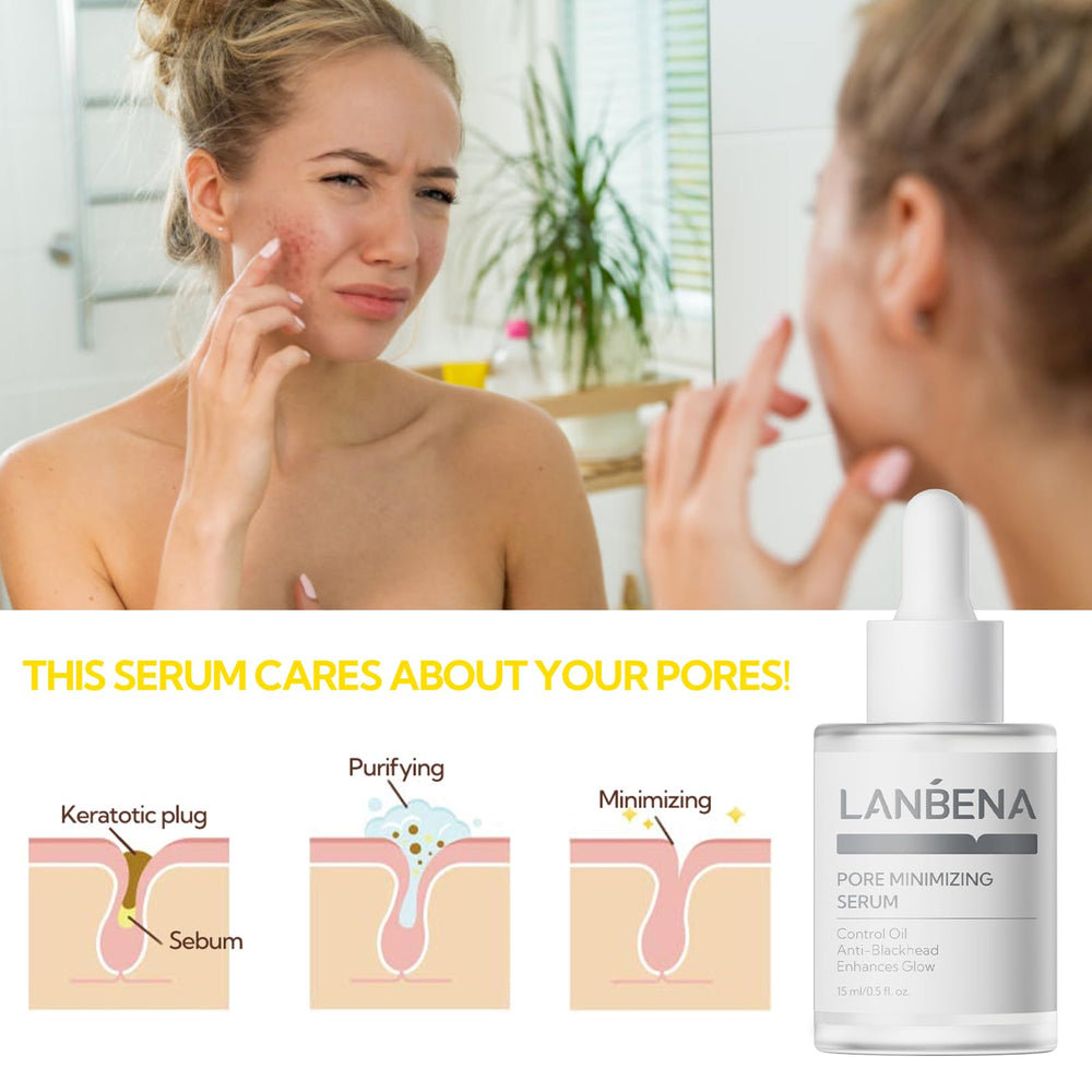 LANBENA open kit with strips and 15ml serum for clear pores