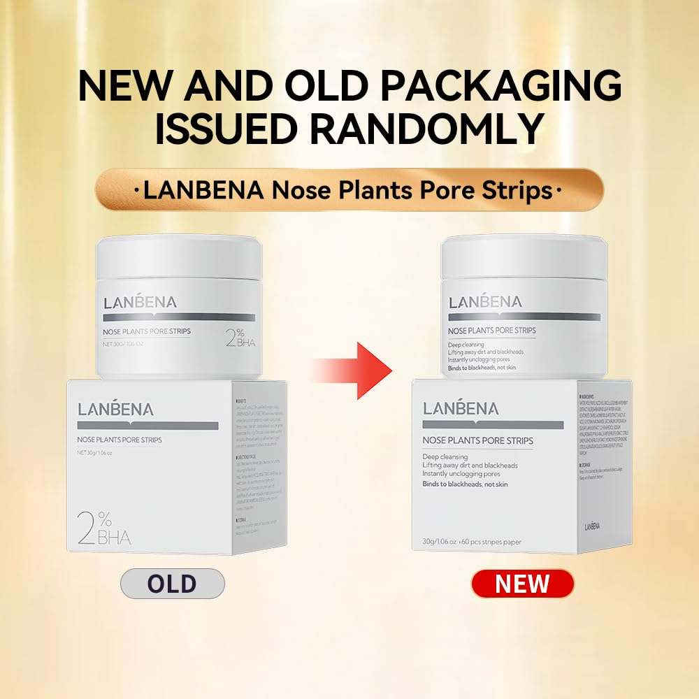 LANBENA peeling off mask showing removal of blackheads and impurities