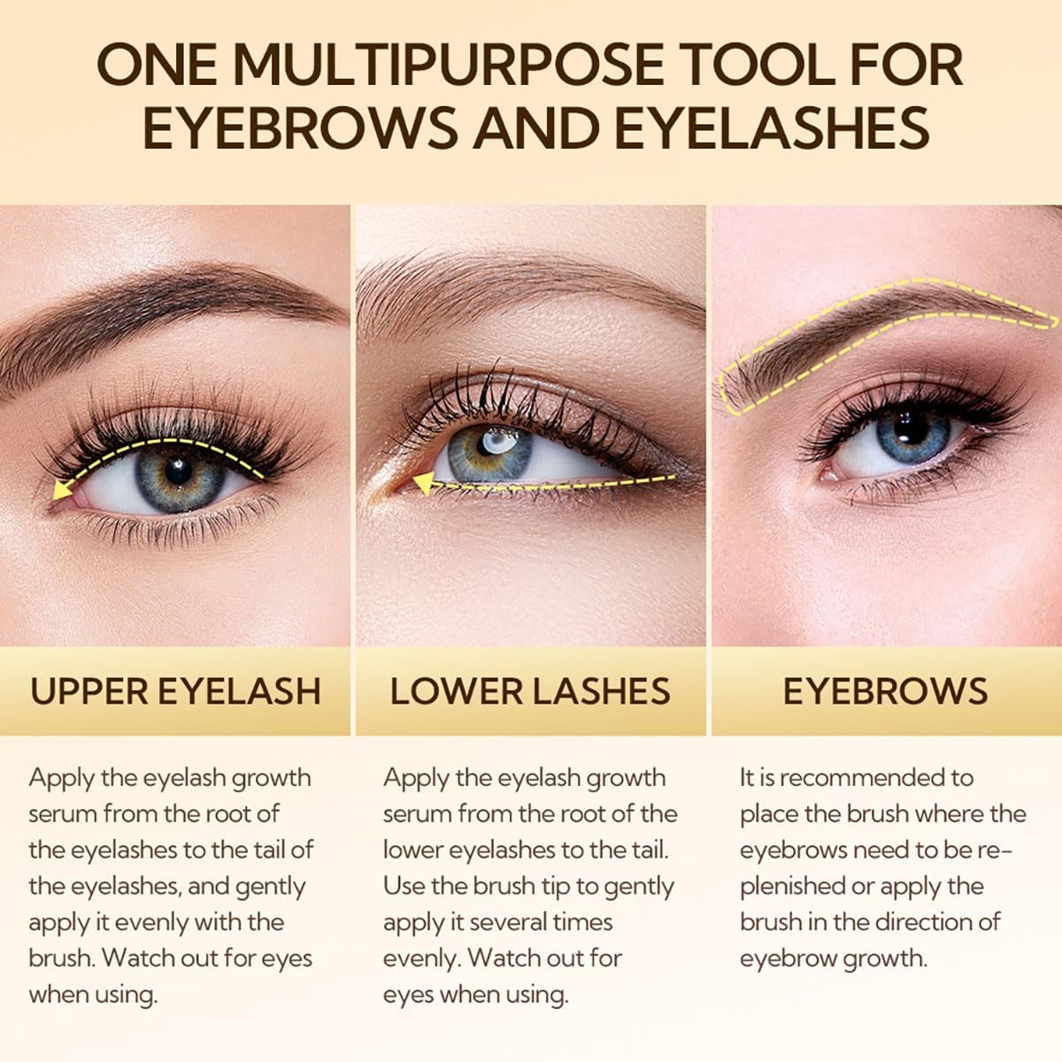 LANBENA being applied along lash line demonstrating easy use