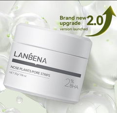 LANBENA strip applied to nose demonstrating easy at-home pore treatment