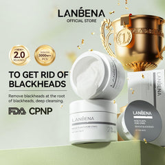 LANBENA strip applied on nose illustrating easy at-home blackhead removal