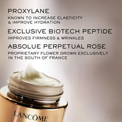 Lancôme Absolue applied with fingertip demonstrating easy absorption and gentle application