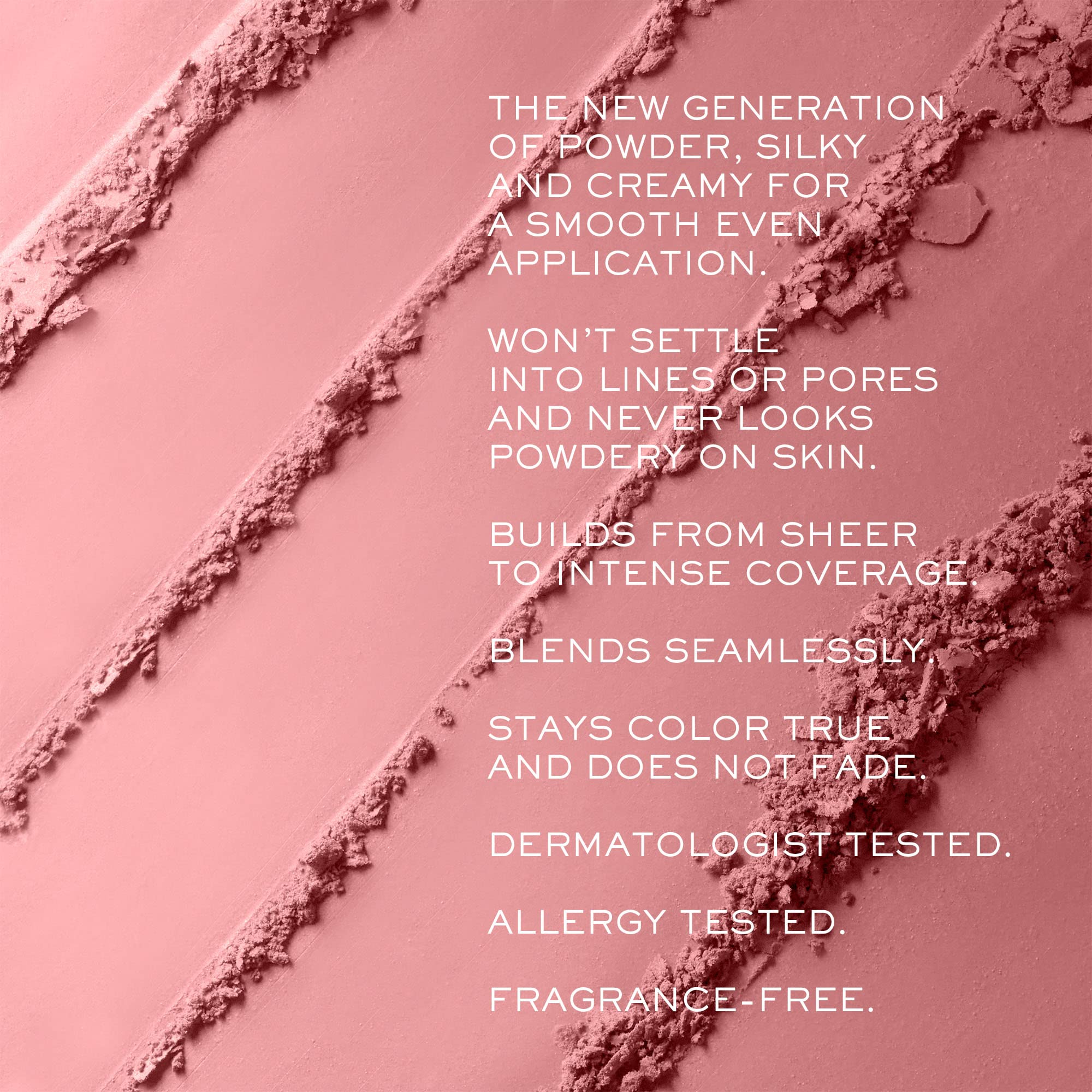 Lancôme close-up of silky powder texture highlighting fine-milled blendability