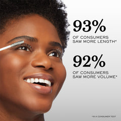 lancome cils booster xl in use while applying primer showing smoother mascara base benefit