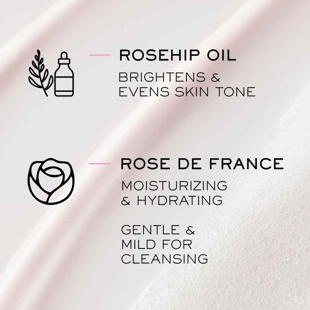 Lancôme cleanser next to everyday items showing 4.2 fl oz size for travel