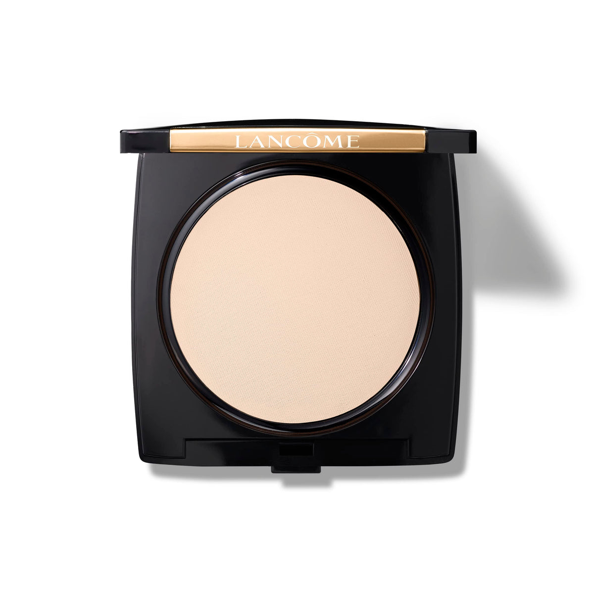 Lancôme compact front view showing sleek packaging and portable design benefit