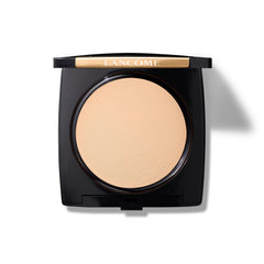 Lancôme Dual Finish compact front view showing sleek logo and portable design for convenience