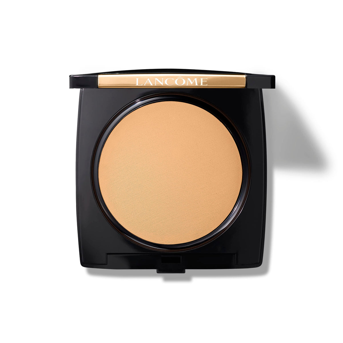 Lancôme compact front view shows sleek packaging and portability benefit