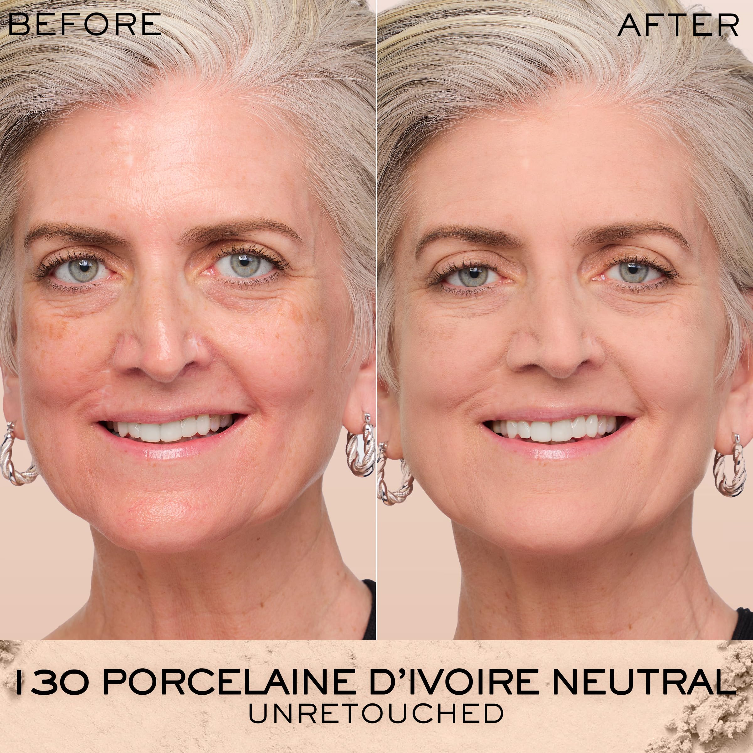Lancôme powder texture close-up highlighting smooth, blendable finish benefit