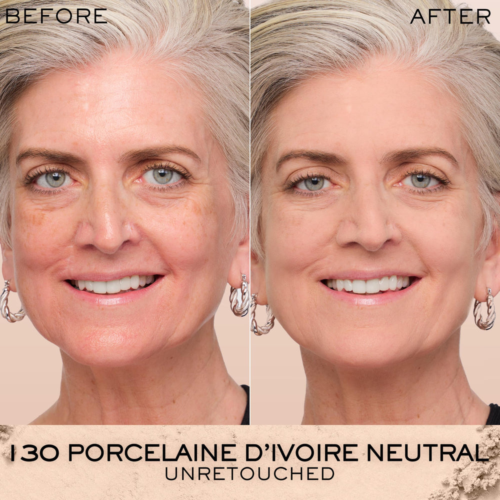 Lancôme powder texture close-up highlighting smooth, blendable finish benefit