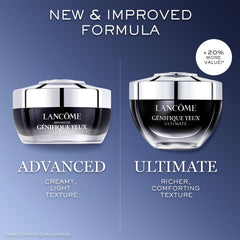 Lancôme Génifique beside bedside lamp illustrating nightly hydration and recovery benefit