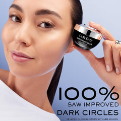 Lancôme Génifique eye cream open cap displaying silky cream texture for smooth application benefit