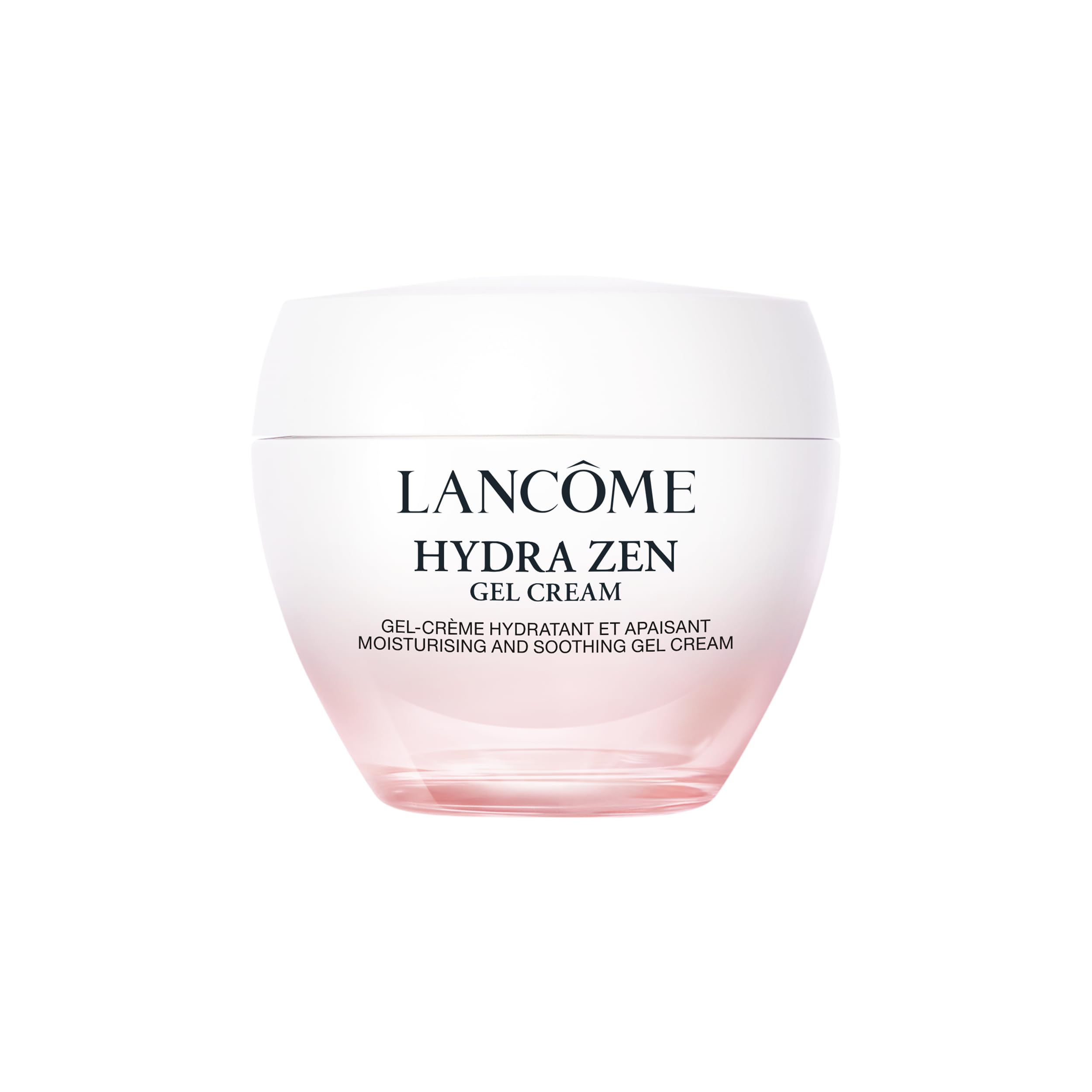 Lancôme Hydra Zen front jar showing packaging and clear label, highlighting elegant presentation