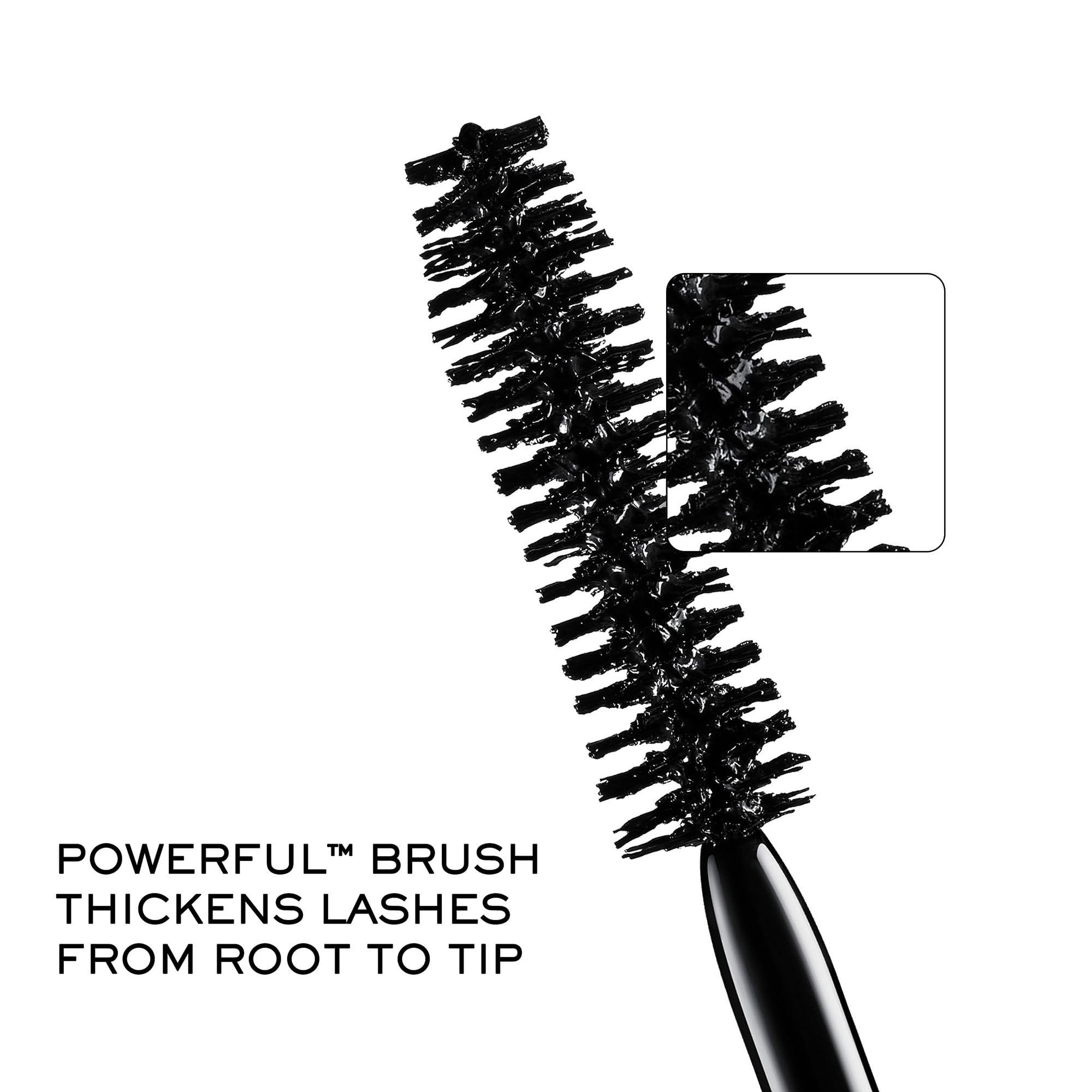 Lancôme before and after lashes comparison showing buildable volume and clean separation