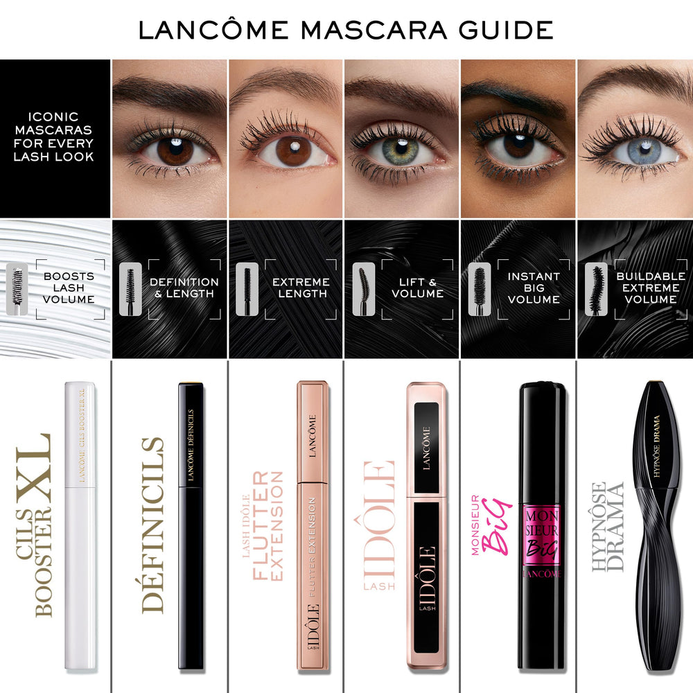 Lancôme Hypnôse label detail emphasizing product name and benefits