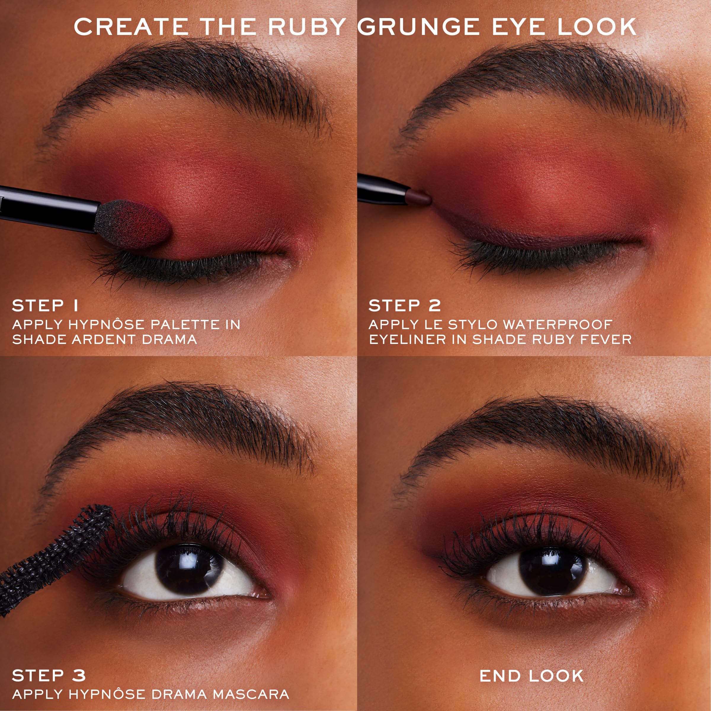 Lancôme Hypnôse palette held in hand to show compact size and travel-friendly convenience