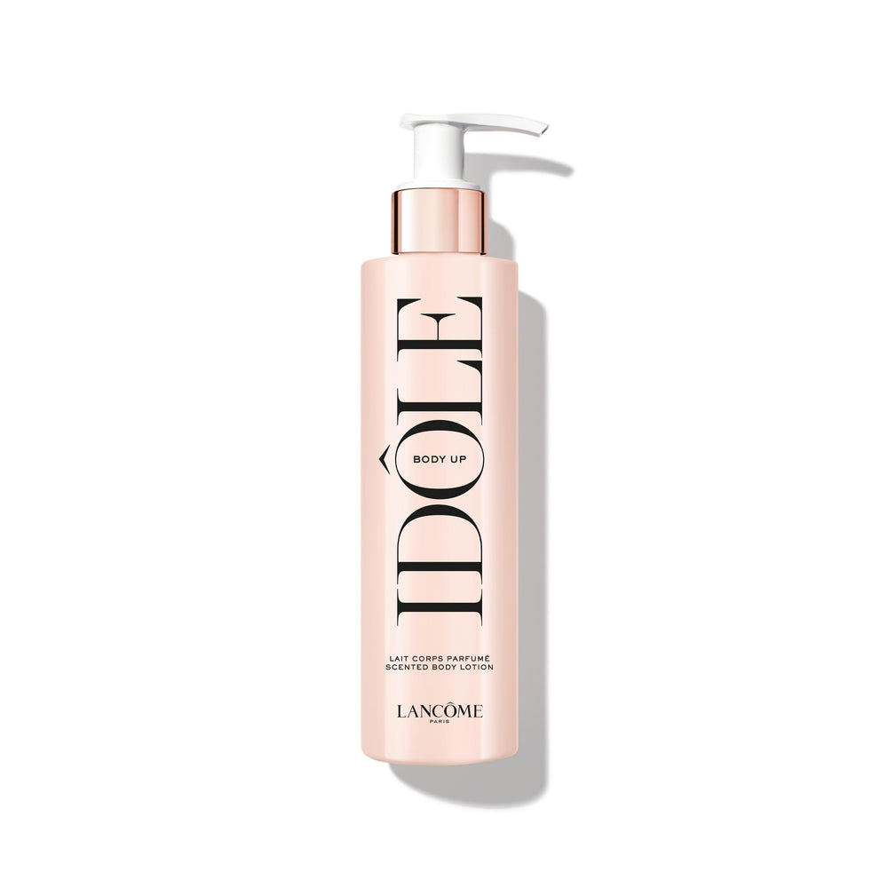 Lancôme Idôle Body Up front bottle showing sleek new packaging and signature scent benefit