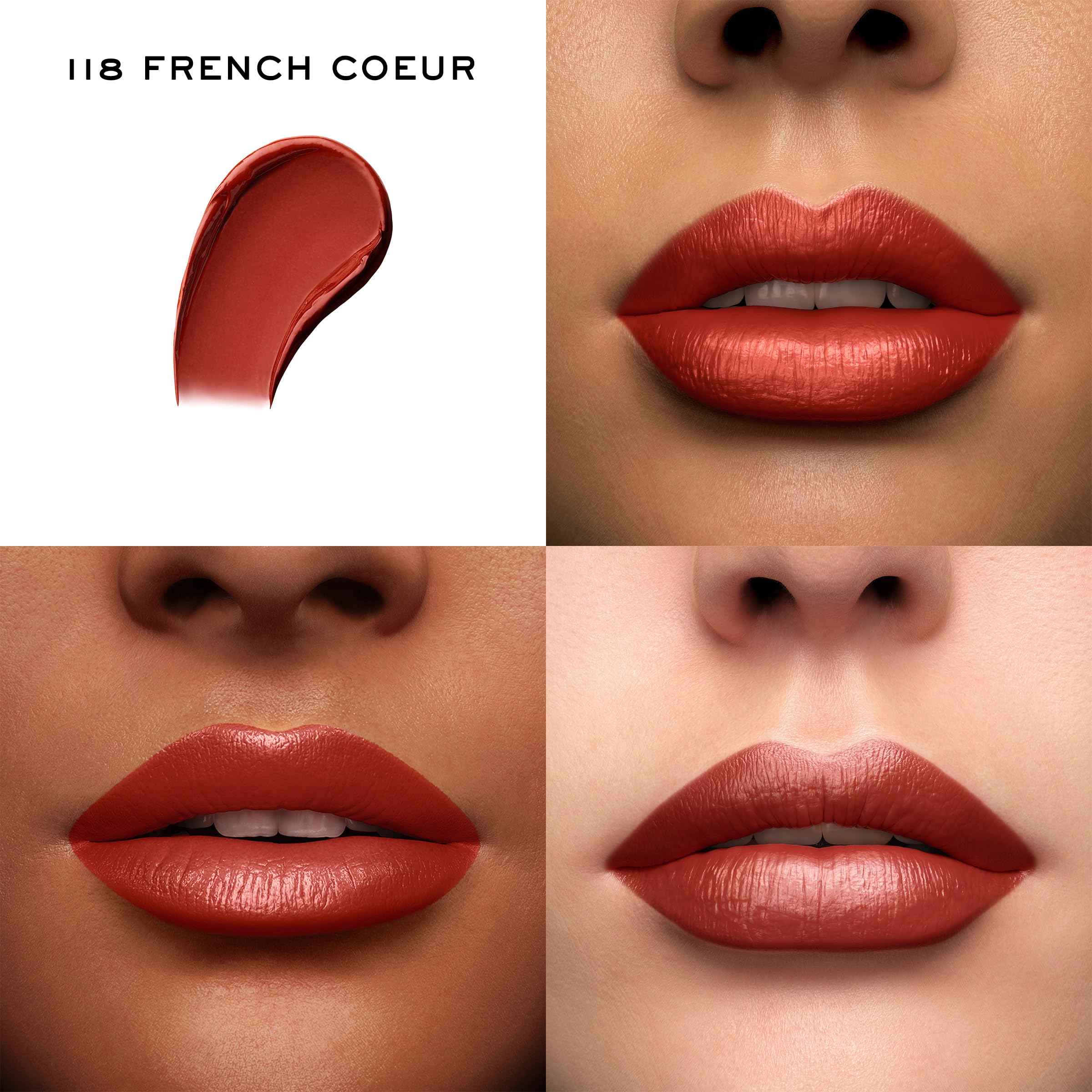 Lancôme swatch on inner arm showing true 118 French Cœur color and blendability benefit