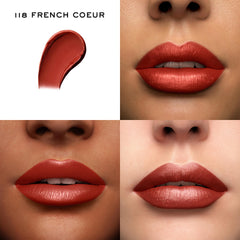 Lancôme swatch on inner arm showing true 118 French Cœur color and blendability benefit